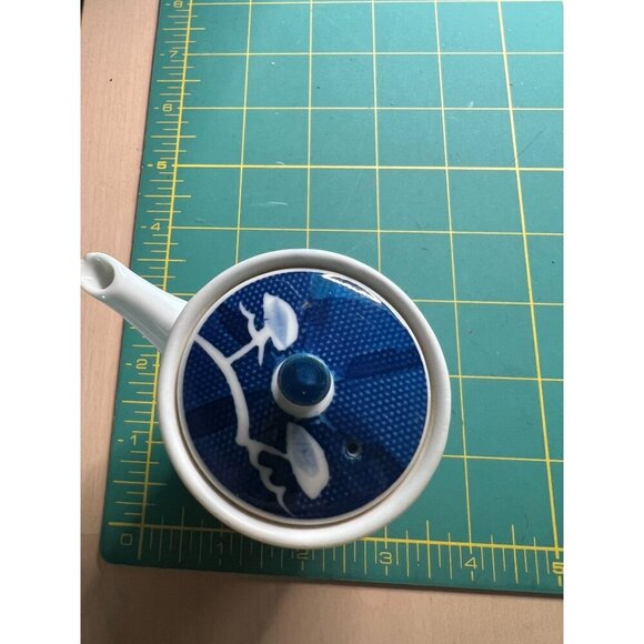 Vintage Japanese Arita ware Porcelain Blue & White sauce pot matching dish - Picture 2 of 6